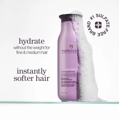 Hydrate Sheer Shampoo and Conditioner Duo: Silicone-Free Lightweight Moisturizer for Fine Hair