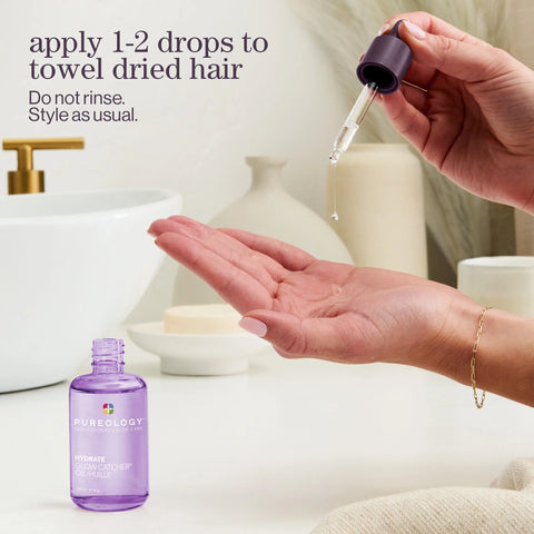 Hydrate Glow Catcher: Hydrating Hair Oil for Frizz Control & Shine